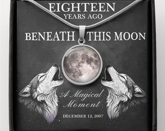 Personalized 18th Birthday Gift for Girls Who Love Wolves and the Moon
