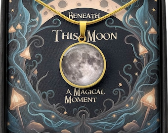 Custom Moon Phase Necklace: Esoteric Celestial Gift