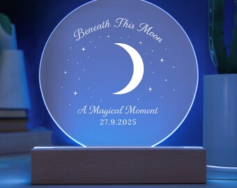 Luminária de Fases da Lua Personalizada: Luz Noturna Celestial Personalizada