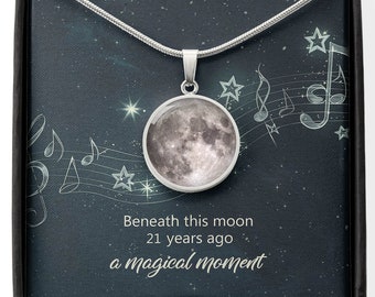 Unique 21st Birthday Gifts for Her for Daughter, Granddaughter, Sister, Friend, Girlfriend -  Thoughtful Personalized Moon Phase Necklace