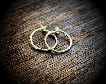 Tiny Sterling Silver Endless Hoop Earrings