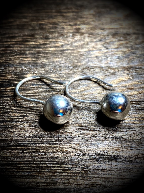 Sterling Silver Ball End Short Frenchi Threader Earrings