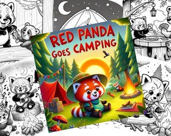 Ga op een wilde kleurreis. Koop Red Panda gaat kamperen! Een downloadbaar kleurboek van 10 pagina's vol plezier!