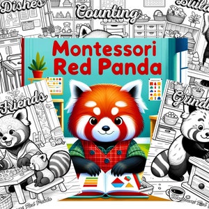¡Desbloquea la creatividad con Montessori Red Panda! Obtenga su exclusivo libro para colorear de 16 páginas, ¡descárguelo ahora e inspire mentes jóvenes!