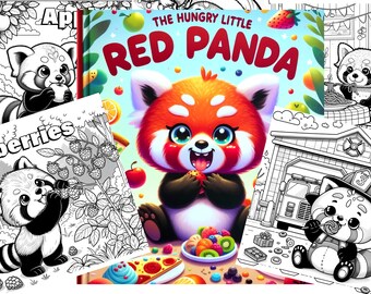 De hongerige kleine panda: 20 schattige eetavonturen - direct digitaal kleurboek