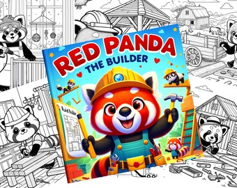 Rode Panda de Bouwer Avontuur! 15 pagina's kleurplaten direct downloaden!