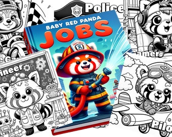 Ontdek droomcarrières met Baby Red Panda! Ontvang nu uw kleurreis van 20 pagina's direct downloaden!