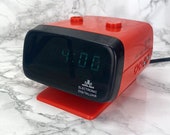 70s Orange Master Anchor, Digital Clock, Alarm Clock, Alarm clock, vintage, Source retro