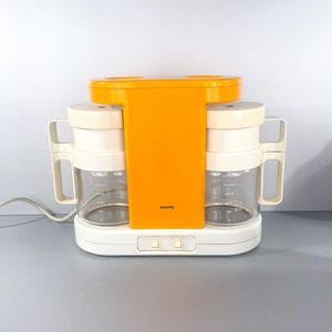 Krups double coffee machine type 269 in orange original 70s