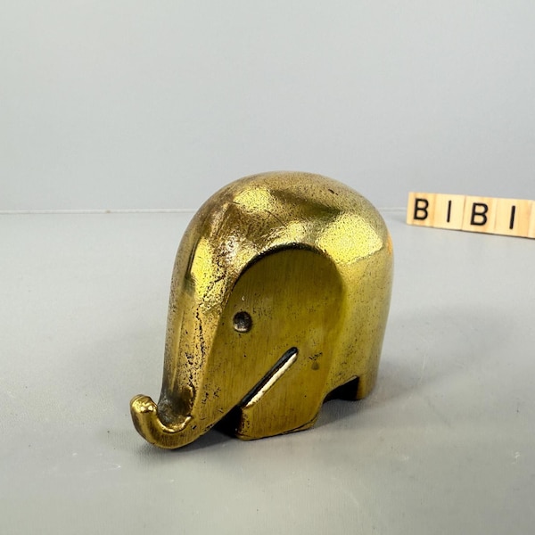 Elephant Drumbo brass, design classic Colani, 70s