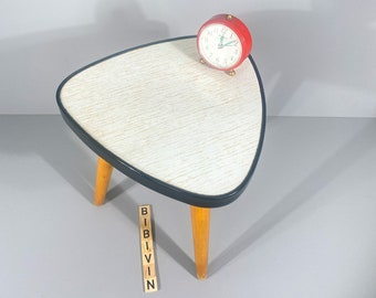 Vintage Triangular Flower Stool - Mid-Century Plant Stand