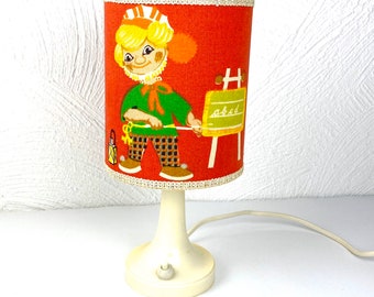 Vintage Sandman Lamp, Kinderkamer Lamp, Nachtlampje jaren '70