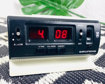 70s space age digital alarm clock Grundig EC10, made in Germany in 1977