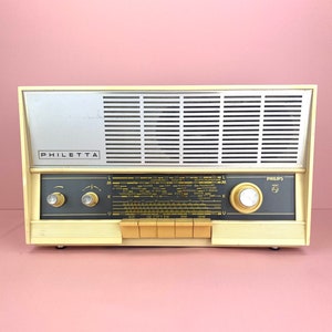 Mid century Radio Philetta by Philips, vintage tube radio from the 60s