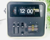 Vintage flip clock ELAC RD 100, 70s, space age white