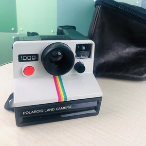 Polaroid 1000 vintage camera incl. leather bag, 80s camera, instant camera