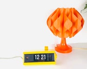Vintage Copal Folding Numbers Alarm Clock,Yellow from the 70s, Model 227