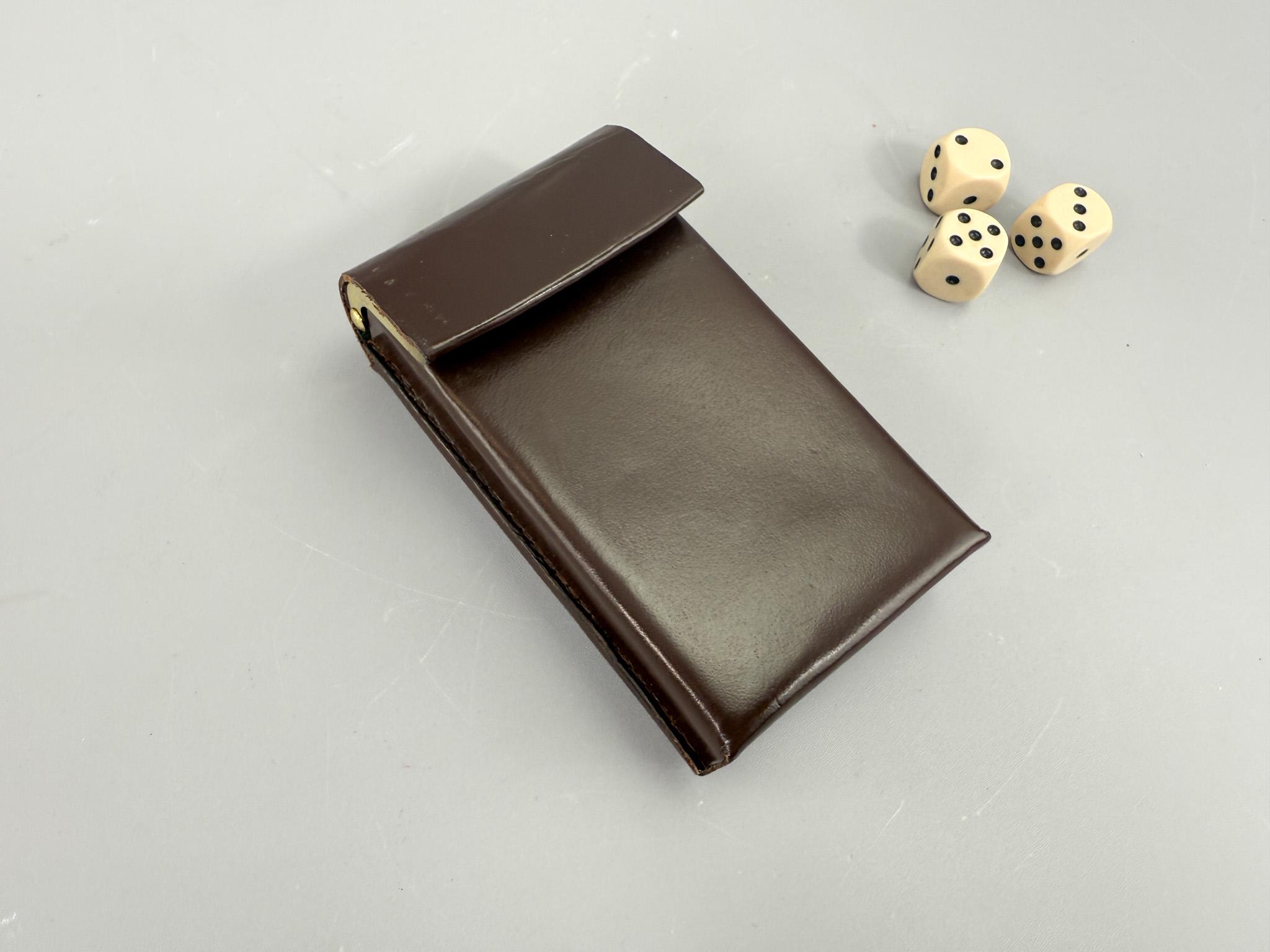Cigarette Case Brown Leather With Brass, Original Vintage 60s - Etsy