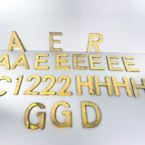 Vintage brass letters, facades letters, bundle