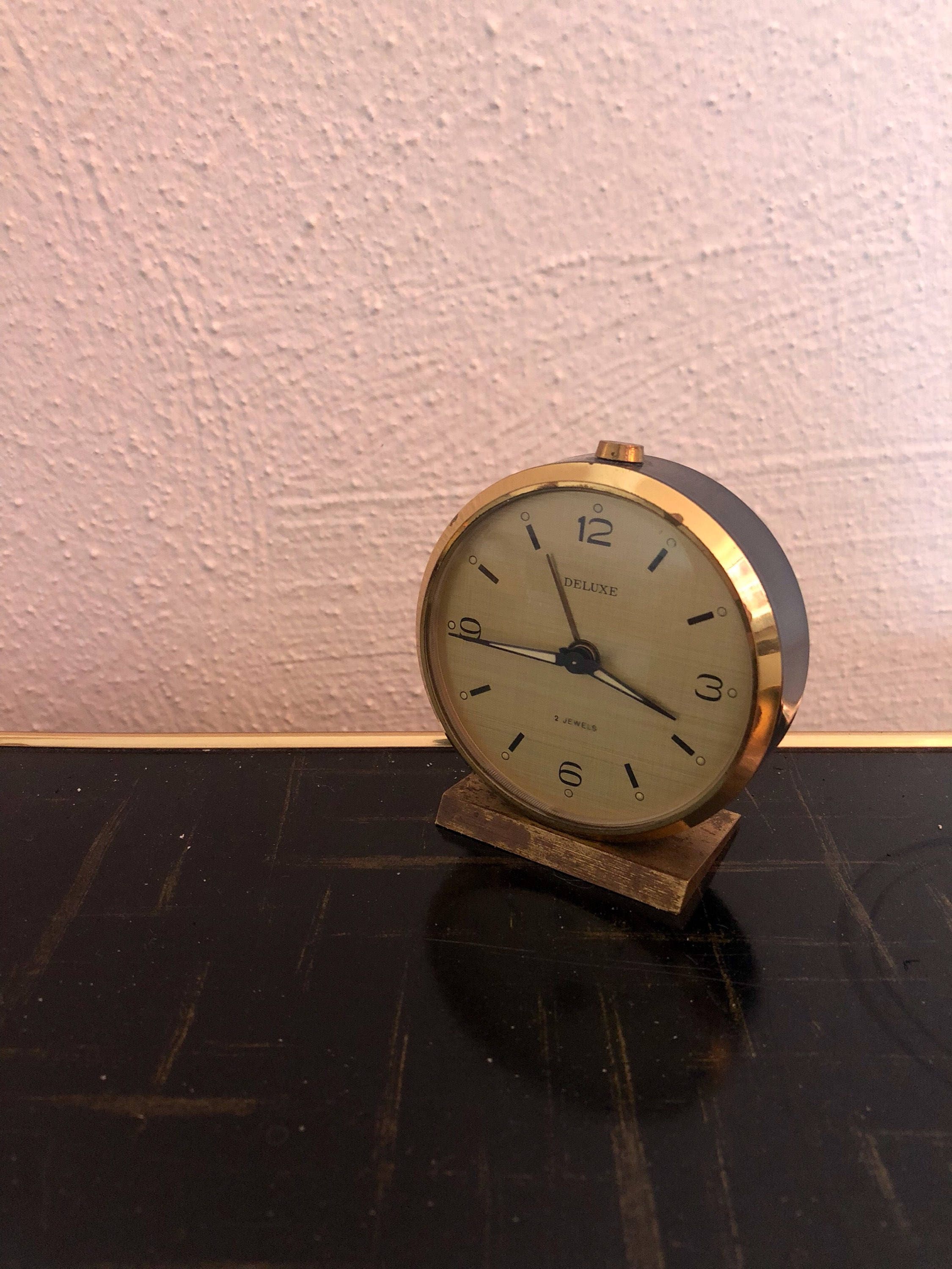 Table Watch Deluxe Jewels Travel Alarm Clock Small Black 50