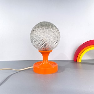 Ball lamp orange, original 70s vintage