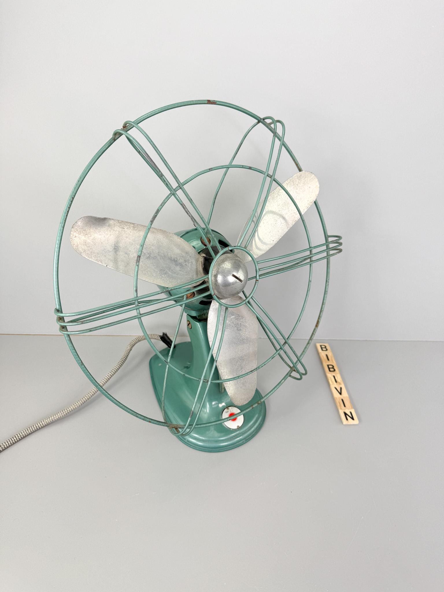 専用　Vintage Fan グリーン 卓上扇風機 Progress のヴィンテージ テーブルファン – ミントグリーンの 1950