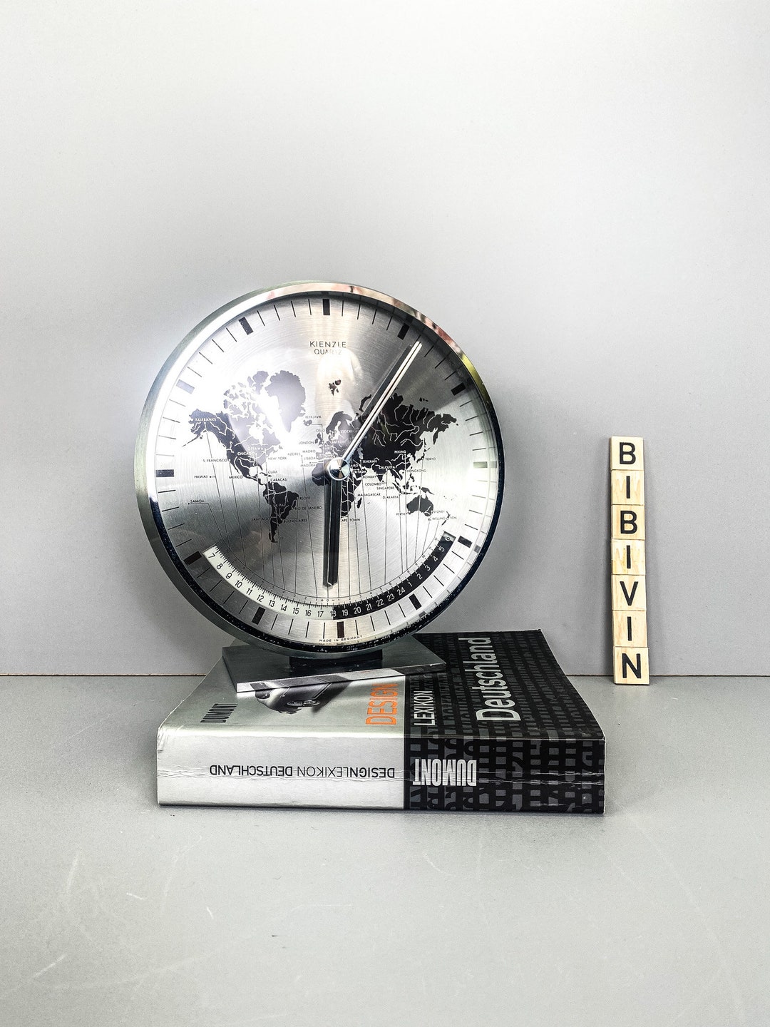 Buy Kienzle Clock, World Time Clock, Table Clock in Silver, Original  Vintage Online in India
