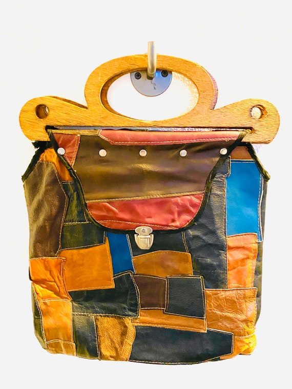 Vintage patchwork bag from the 80s