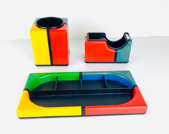 Vintage Desk Set,  Tino TT Design, Wella Production, three parts