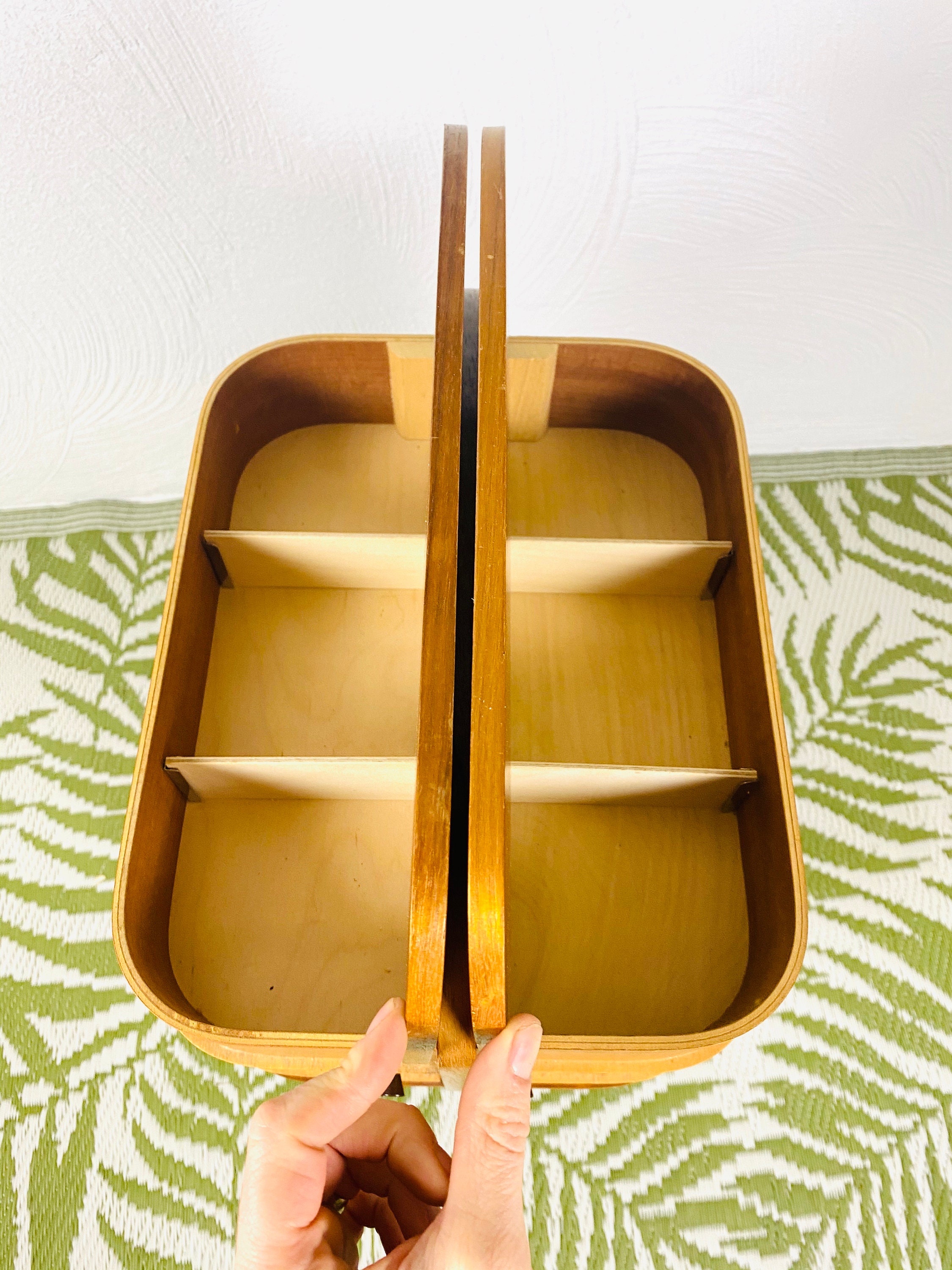 Mid century Holz Nähkästchen Vintage Holz Nähkasten auf | Etsy