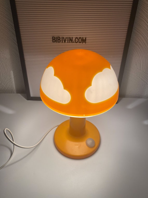 Nuttig ondeugd Slaapkamer Vintage Mushroom Lamp Cloud Lamp Ikea Skojig Orange Ikea - Etsy