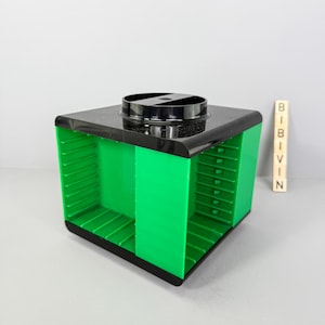 Cassette carousel, cassette carousel black green from the 70s