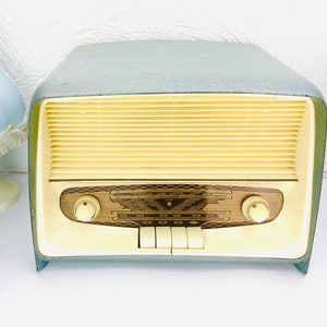 Mid century tube radio ORION AR 321 Budapest, vintage radio, blue, made in Hungary