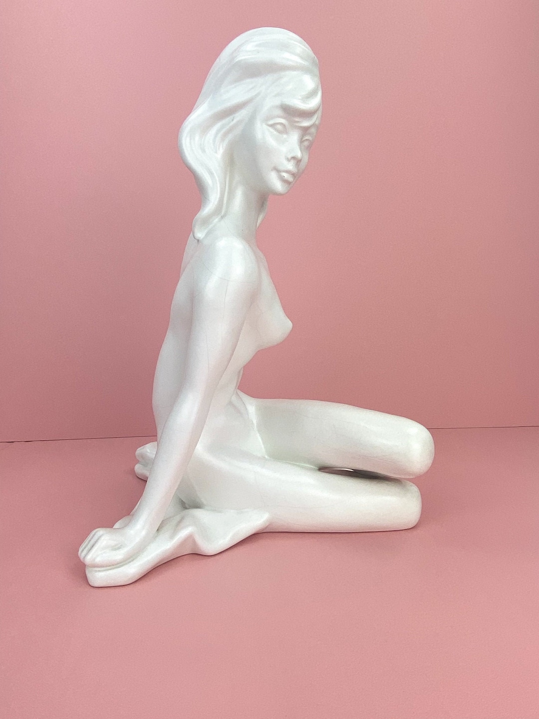 裸婦８　美術品　アート　陶器製　信楽焼　壁掛け くろちゃん） かわいい 陶器 裸婦像 ディスプレーに！ 美術品 彫刻