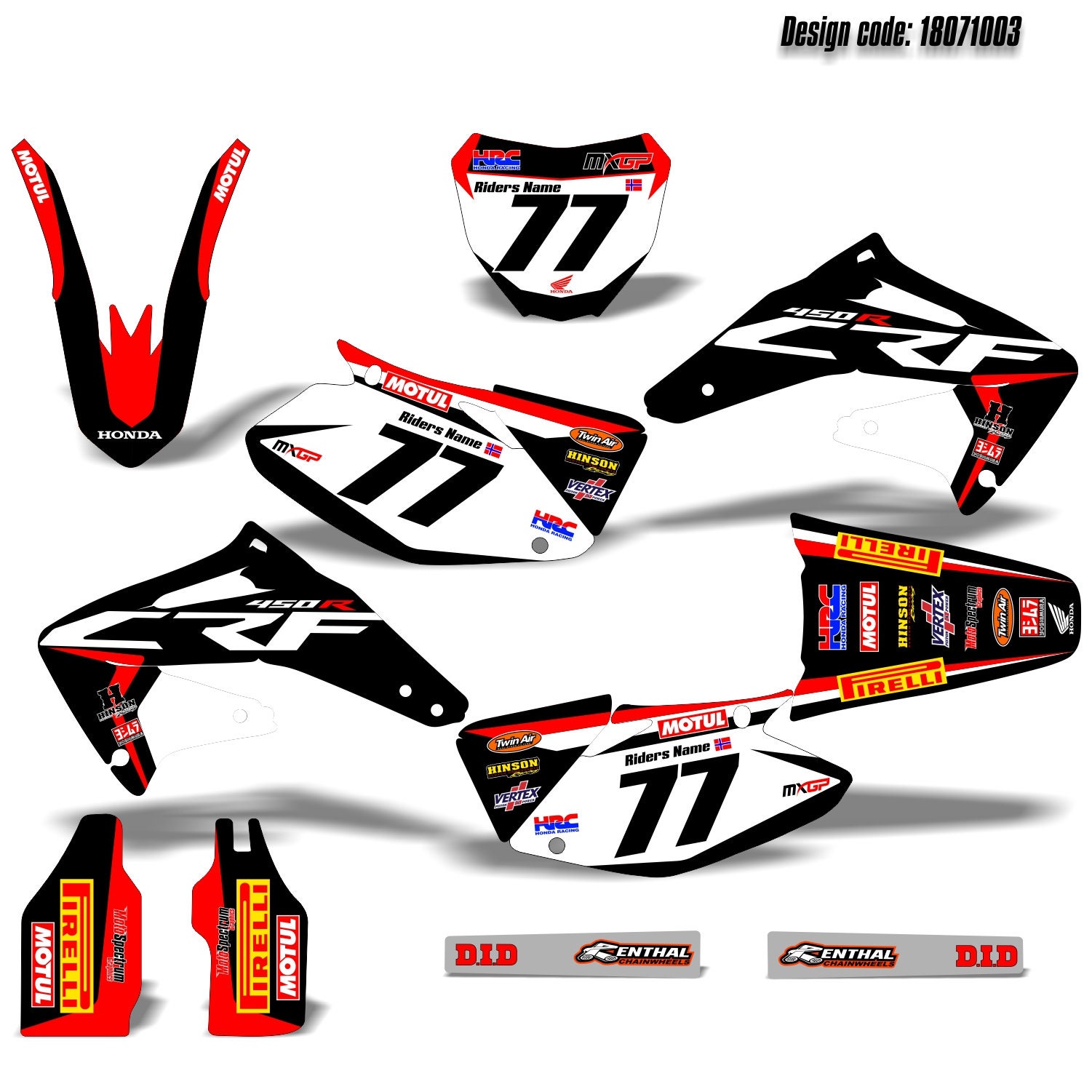 Graphics Kit Stickers Decals For Honda Crf 450 250 2002 2003 Etsy