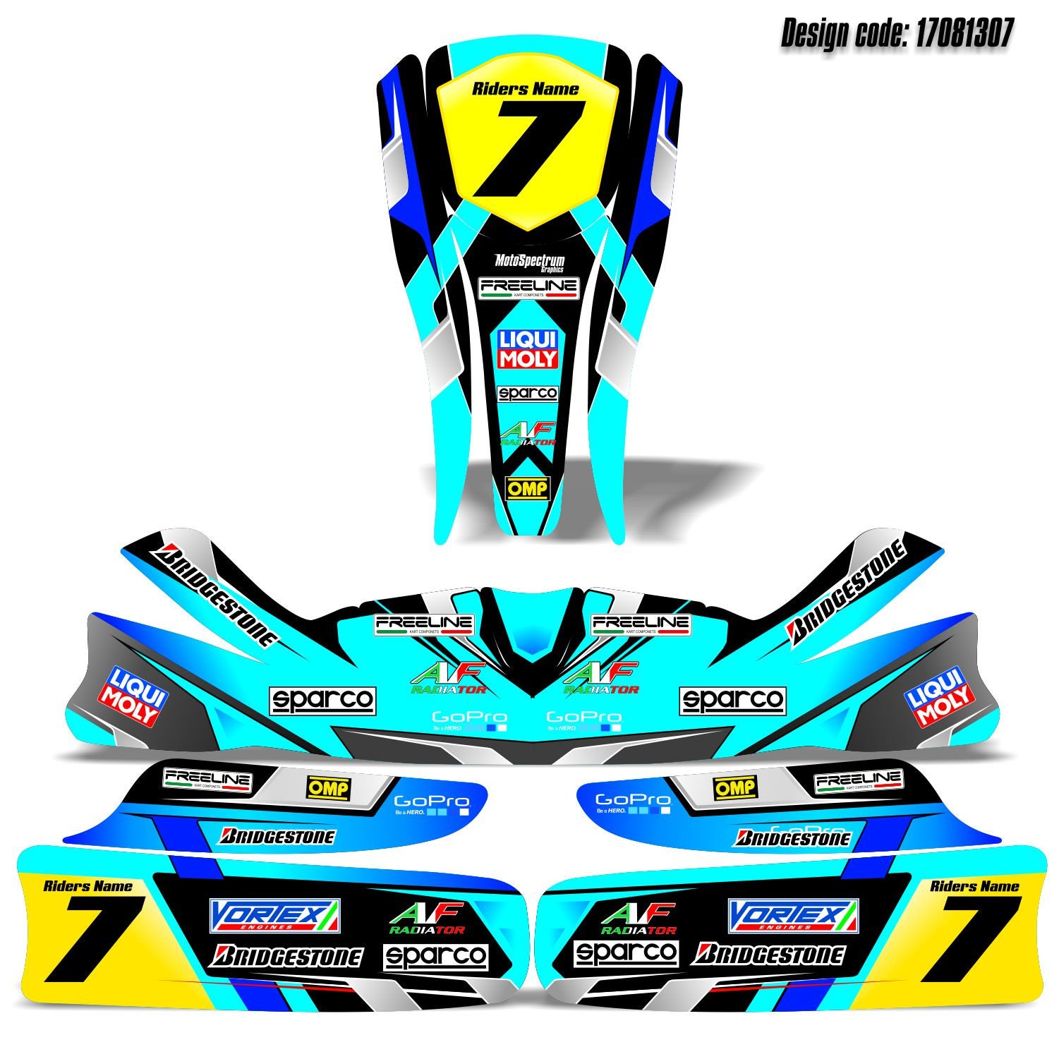 Kart UNICO garphics kit decals stickers Etsy