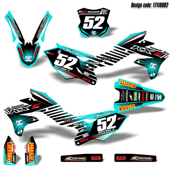Graphics Kit Stickers Decals For Kawaski Kxf 450 2016 2017 Etsy