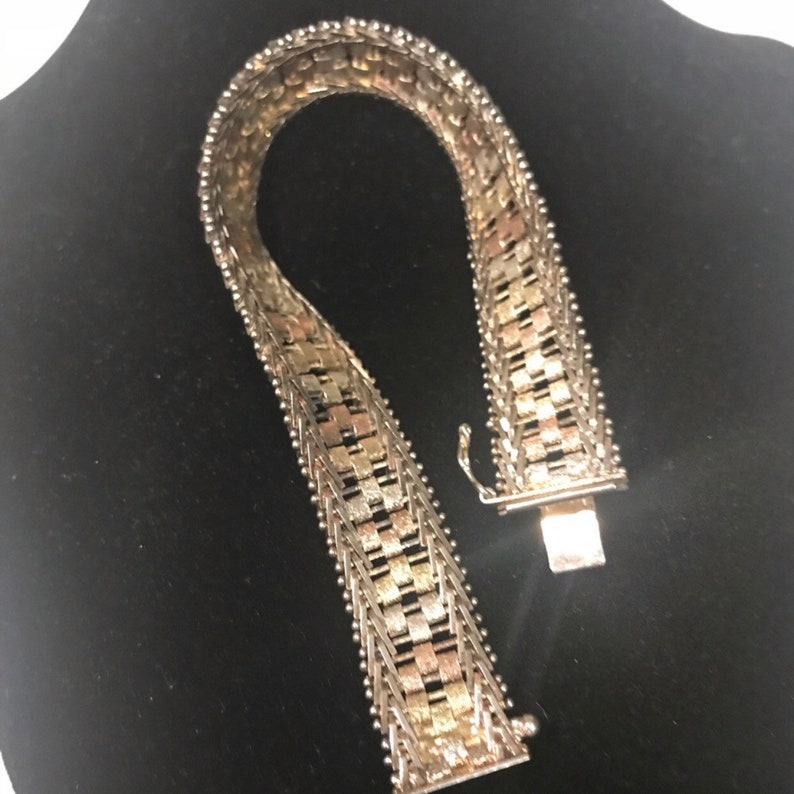 MILOR Stamped Rose Gold Silver 925 ITALY vintage bracelet | Etsy