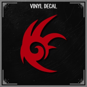 Shadow the Hedgehog ispirato - Simbolo delle braccia nere / Adesivo in vinile