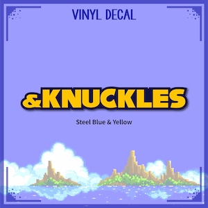 Adesivo in vinile ispirato a Sonic the Hedgehog e Knuckles