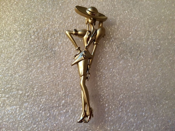 Vintage 1970s AJC (Am. Jewelry Co.) Art Deco Brush