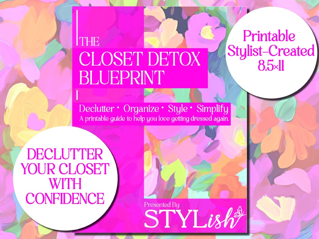 Closet Detox Guide | Printable Wardrobe Organizer | Declutter Your ...