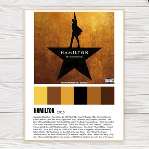 Hamilton musical broadway poster