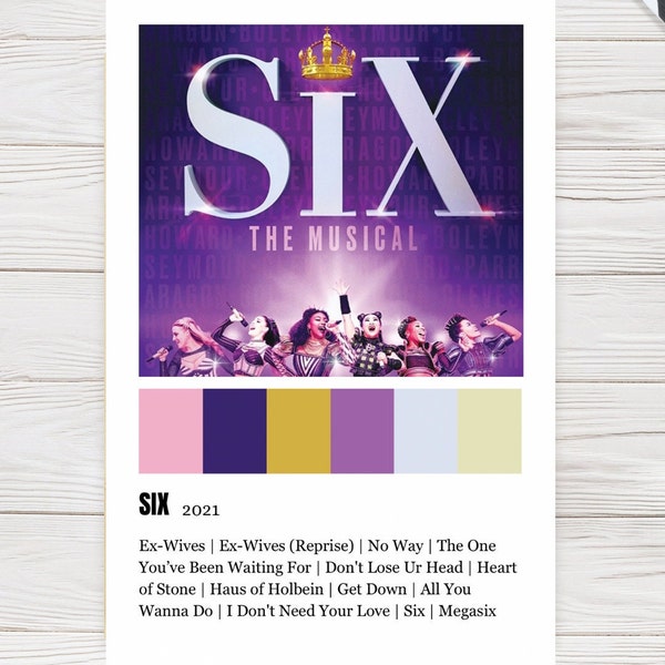 Six musical Broadway poster