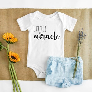 Body bébé Little Miracle - cadeau de naissance - baby shower - cache-couche personnalisé - cadeau de Noël - nouveau-né - body infertilité FIV