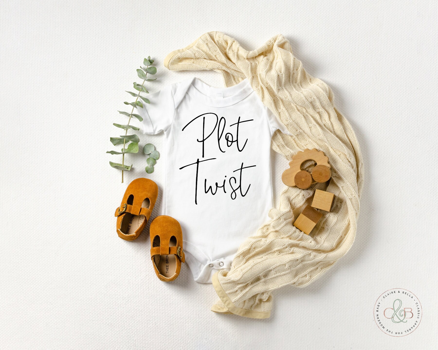 QUICK SHIP Plot Twist Onesie™ - Perfect for revealing pregnancy and a…