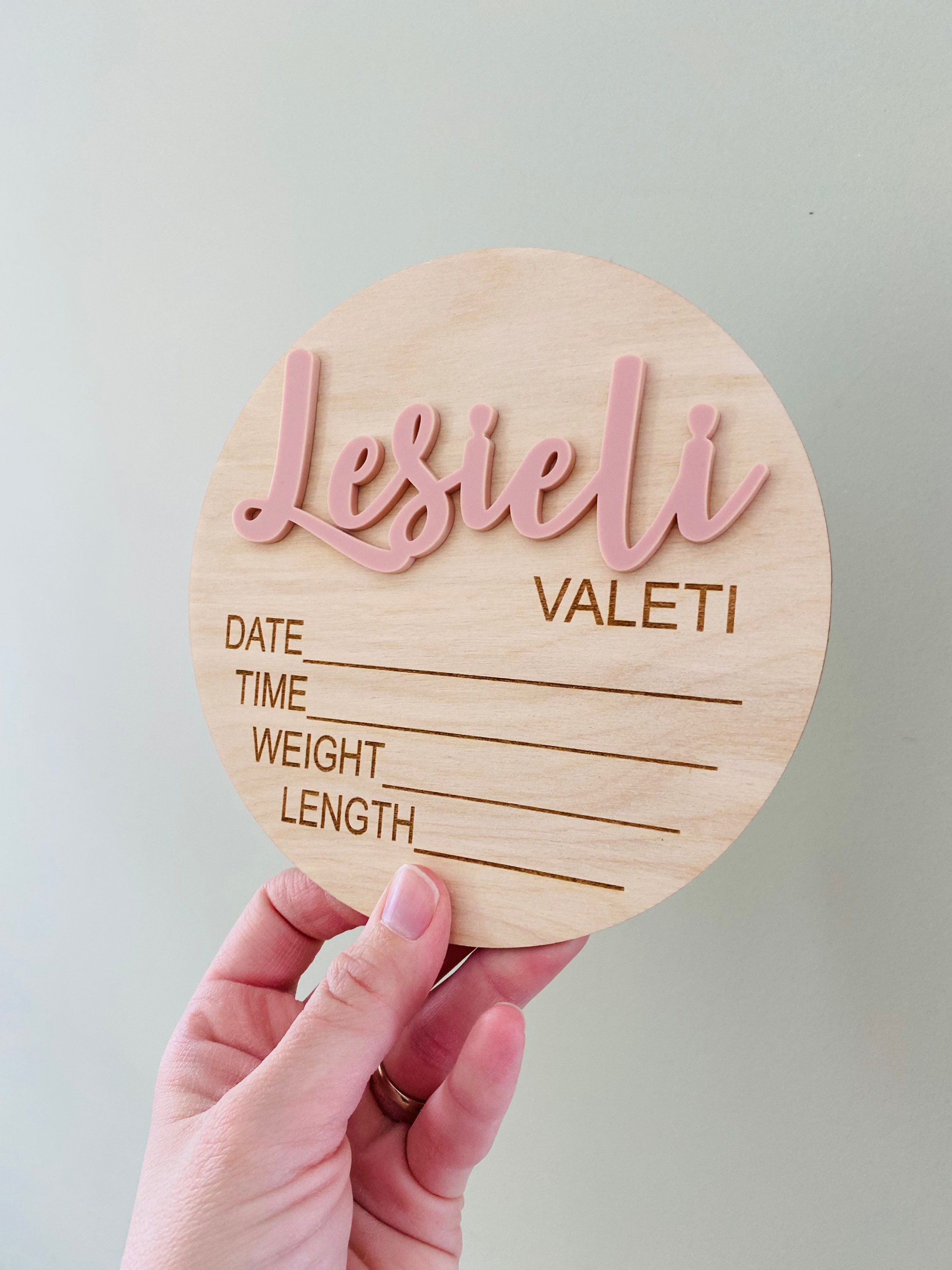 Baby Name Sign for Hospital - Nursery Decor - Birth Stat Sign - Baby ...