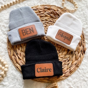 Customized Baby Beanie - Personalized Toddler Winter Hat - Kids Knit Cap - Monogram Hat - New Baby Shower Gift