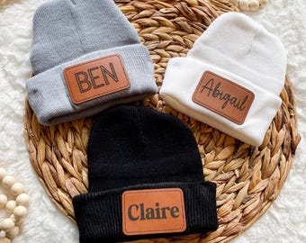 Customized Baby Beanie - Personalized Toddler Winter Hat - Kids Knit Cap - Monogram Hat - New Baby Shower Gift