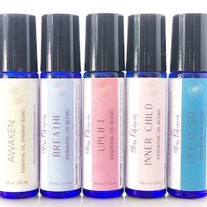 Roller Essential Oil Blends / 100% Pure Essential Oils / Aromatherapy Healing Oils / Travel Essentials / Self Care Gift